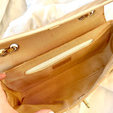 Rare Chanel Lambskin Quilted East West Flap Bag